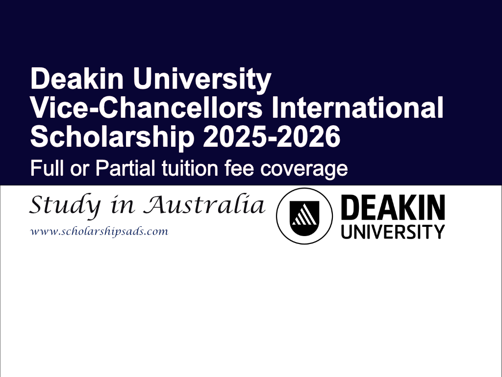 Deakin University Australia ViceChancellors International Scholarship